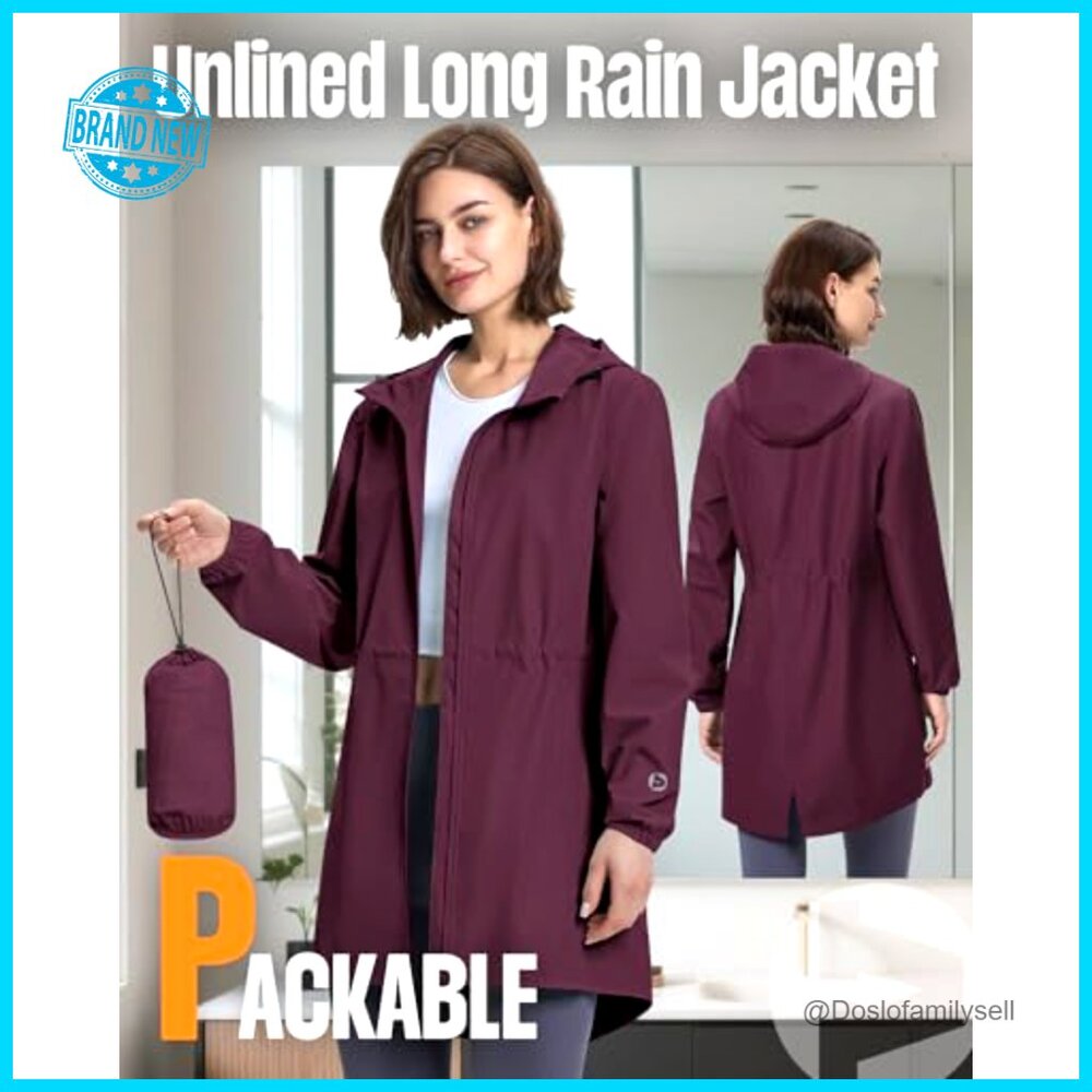 Packable Waterproof Trench Rain Jacket Lightweigh… - image 5